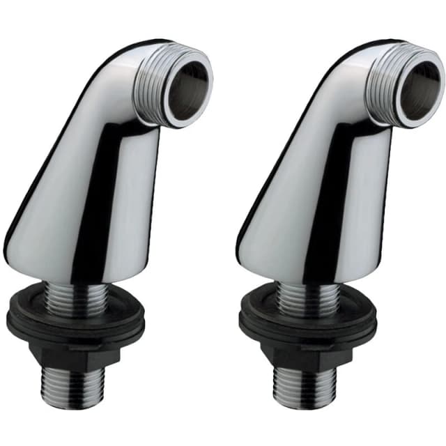 NES HOME Nes Home - Pair of Chrome Deck Mounted Bath Filler Shower Mixer Tap Legs Adapter Extension PB101
