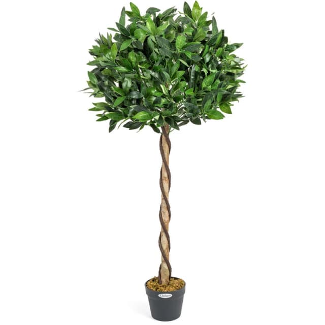 Christow Artificial Bay Tree Large Potted Indoor Outdoor Topiary Decoration 4ft