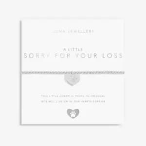 Sorry For Your Loss Silver 17.5cm Stretch Bracelet 6070