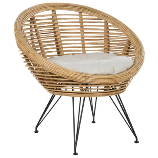 Beliani Garden Chair Maratea Rattan Natural