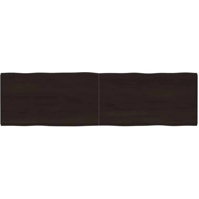 Vidaxl Table Top Dark Brown 180X50X(2-4) Cm Treated Solid Wood Live Edge, Brown 364042