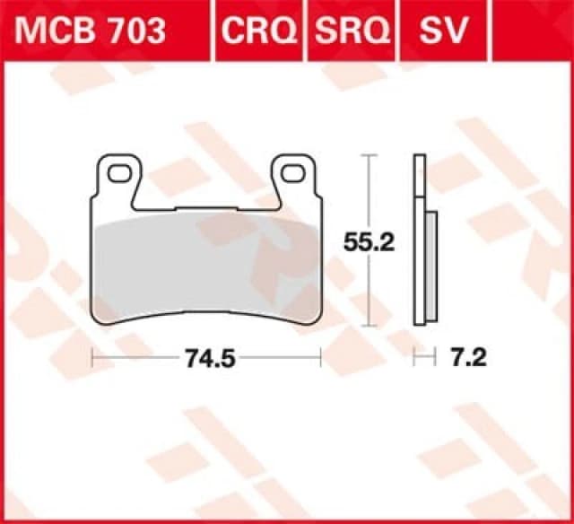 TRW Lucas Brake pad MCB703