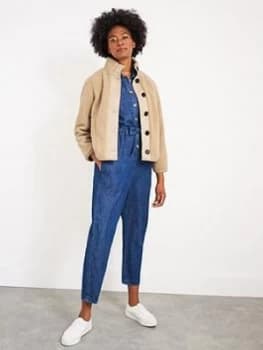 White Stuff Brighton Borg Jacket - Natural