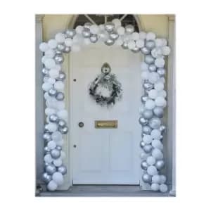 Silver Christmas Balloon Door Arch