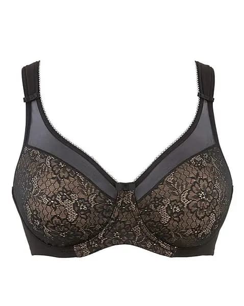 Berlei Berlei Beauty Lace Minimiser Bra Blk/Nud Black/Nude Female 34C CN20637