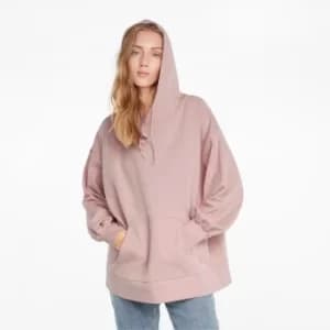 PUMA Classics Womens Oversized Hoodie, Lotus, size Medium, Clothing