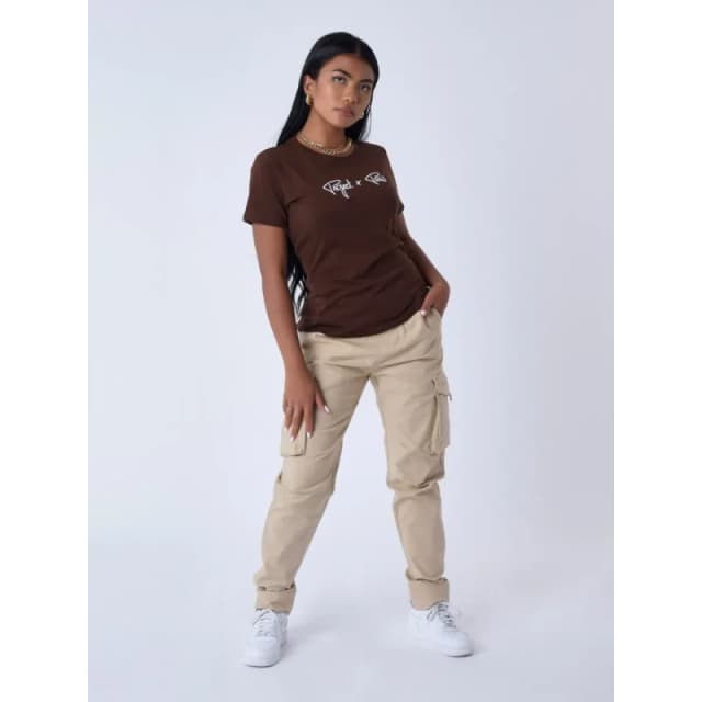 Project X Paris T-Shirt embroidery logo woman Project X Paris Basic Marron Female XS