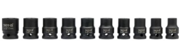 YATO YT-1025 Socket set Chrome-Molybdenum Steel, Drive: 1/2Inch, Number of tools: 10 Chrome-Molybdenum Steel Socket set (5840)