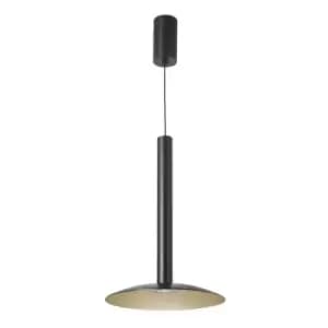 Dome Ceiling Pendant Light Black, Gold with Shade Black, Painted