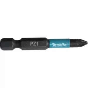 Makita Impact Rated 50mm Black Bit PZ1 (2 Pk)
