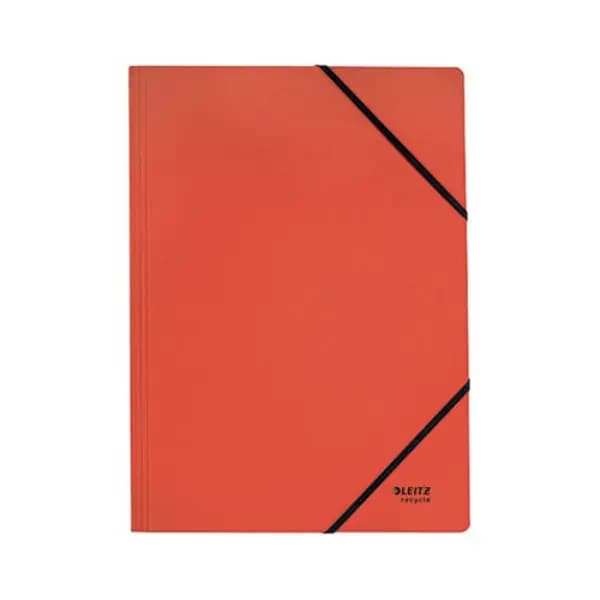 Leitz Recycle Card Folder/Elastic Bands A4 Red (Pack of 10) 39080025