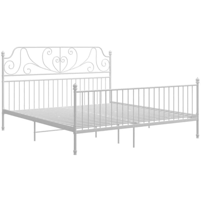 VIDAXL Vidaxl - Bed Frame without Mattress White Metal 180x200cm Super King 8720286195970