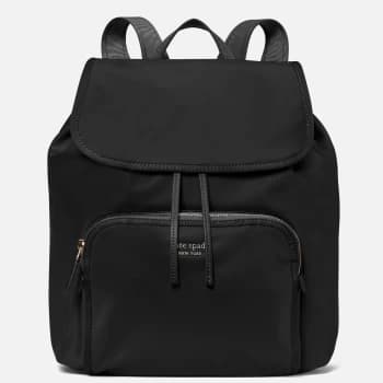 Kate Spade New York Womens Sam Flap Backpack - Black