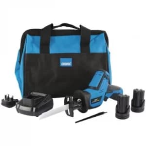 Draper Storm Force® 10.8V Power Interchange Reciprocating Saw Kit (+2x 1.5Ah Batteries, Charger and Bag)
