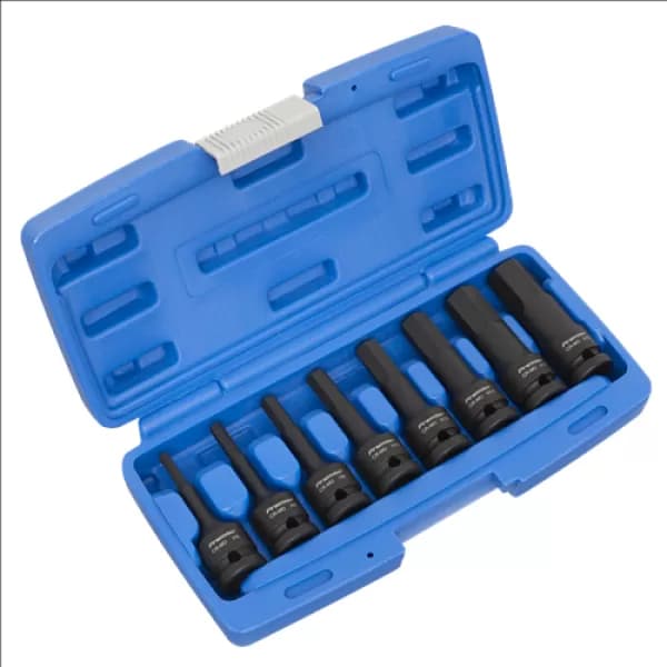 Genuine SEALEY AK5601 Impact Hex Socket Bit Set 8pc 1/2Sq Drive