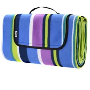 Picnic Blanket Striped 2x2m with Handle