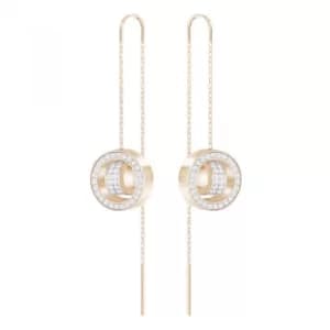 Ladies Swarovski Rose Gold Plated Hollow Earrings