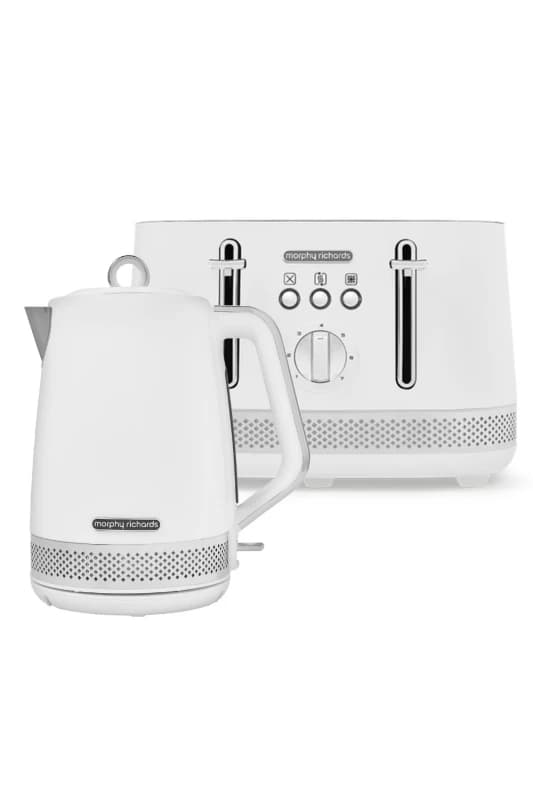 Morphy Richards Illumination Kettle and Toaster Set in White White One Size Unisex 5056765430106