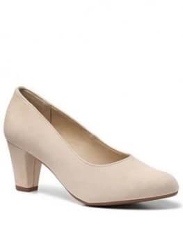 Hotter Joanna Suede Court Shoes - Nude