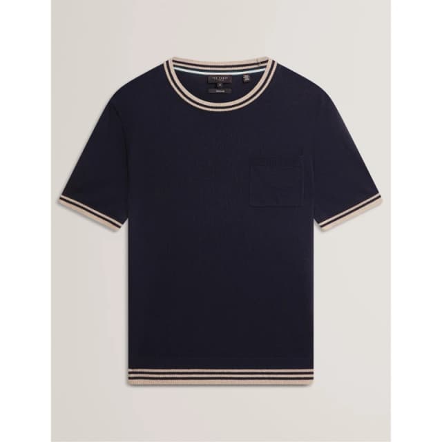 Ted Baker Ted SS Linen Blend T Sn62 Navy male S (2)