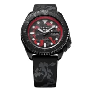 Seiko 5 Sports One Piece 'Monkey D Luffy' Automatic Black Dial Black Silicone Strap SRPH65K1