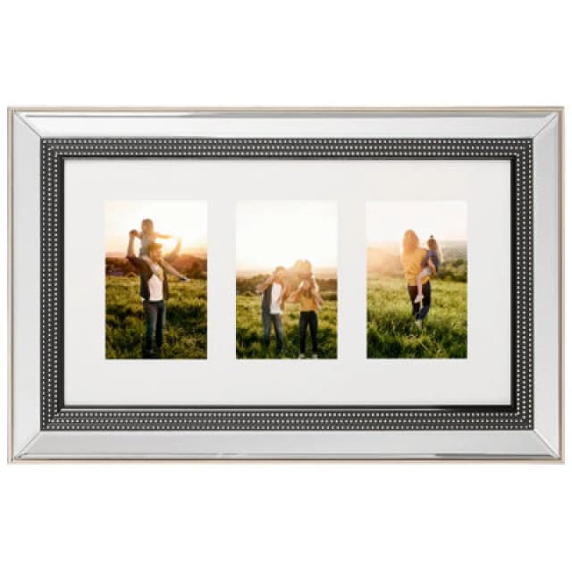 Beliani Frame For 3 Photos Dalaba Silver