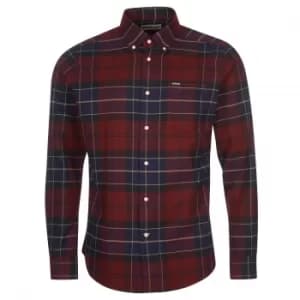 Barbour Mens Lutsleigh Tailored Shirt Merlot Large