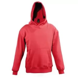 SOLS Childrens/Kids Slam Hooded Sweatshirt (12 Years) (Red)
