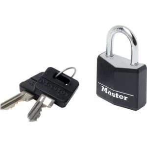 Masterlock Aluminium Vinyl Padlock 30mm Black Standard