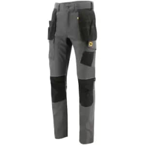 Caterpillar Mens Stretch Cut Pocket Slim Work Trousers (32R) (Dark Shadow/Black) - Dark Shadow/Black