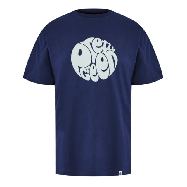 Pretty Green Mens Gillespie Logo Regular Fit T-Shirt Regular Fit T-Shirts Small Blue 52796419350