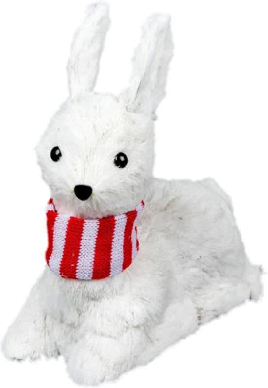 Shatchi 20cm Snow Lying Deer -Decorative Free Standing Figurine White