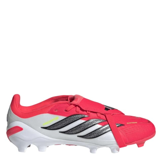 adidas Predator Elite Fold Over Tongue Firm Ground Football Boots Juniors Red/Blk/White unisex 5.5 (38.7)