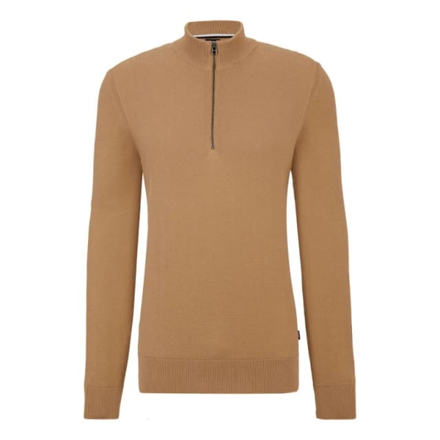 Boss Ebrando-P Quarter-Zip Sweater Beige male XL