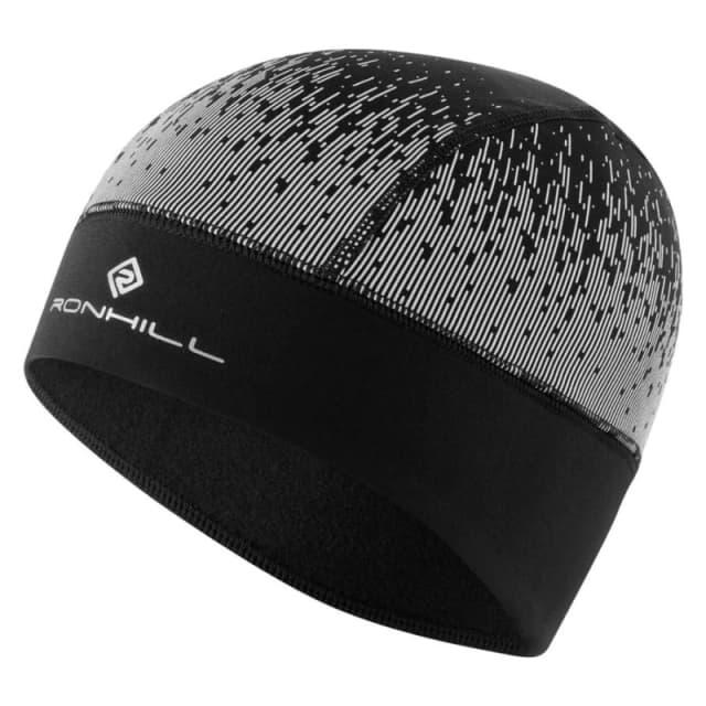 Ronhill Mens Reflective Logo Beanie in Black Male One Size