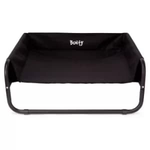 Bunty Black Waterproof Raised Dog Bed Black