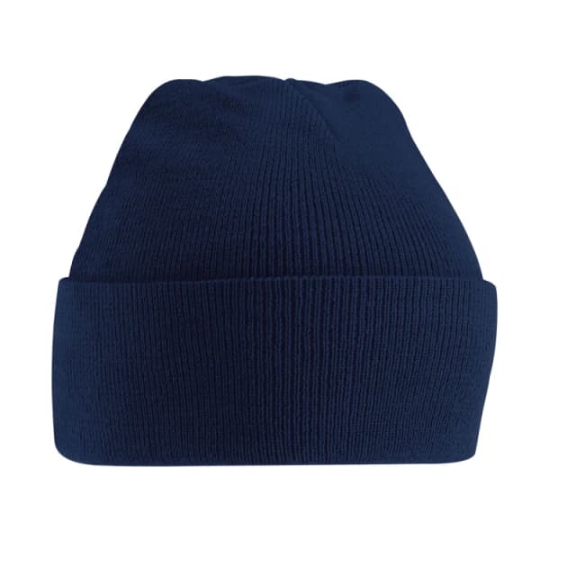 Beechfield Knitted Beanie in Navy Navy Unisex One Size