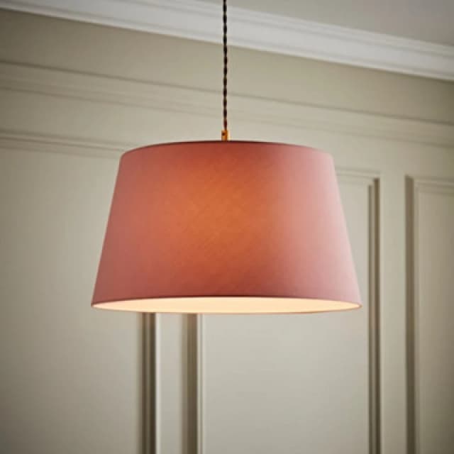 ValueLights ValueLights Aspen Blush Pink Tapered Easy Fit Pendant Lamp Shade in Pale Pink Size: Large Pale Pink Large Unisex 5016529273936