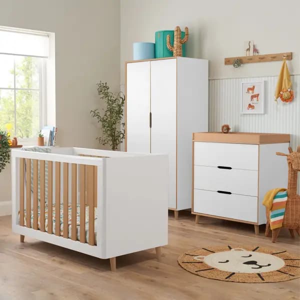 Tutti Bambini Fika Mini 3 Piece Nursery Furniture Set White