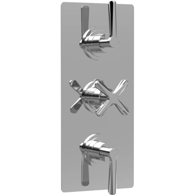 NUIE Nuie Aztec Thermostatic Concealed Shower Valve Triple Handle - Chrome CLL3211