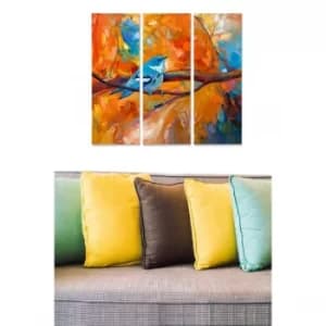 MDF183706 Multicolor Decorative MDF Painting (3 Pieces)