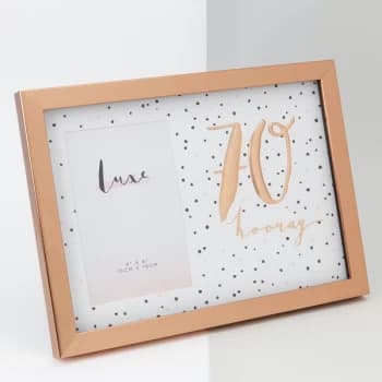 4" x 6" - Luxe Rose Gold Birthday Frame - 70