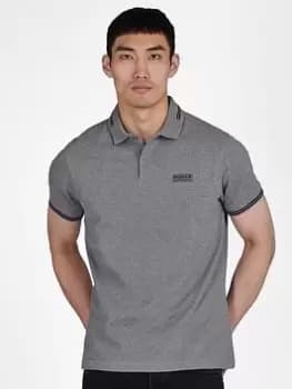 Barbour International Essential Tipped Polo Shirt - Grey Size M Men