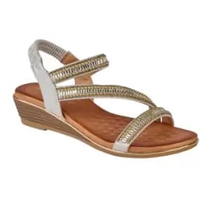 Cipriata Womens/Ladies Davina 3 Strap Sandals (6 UK) (Silver)