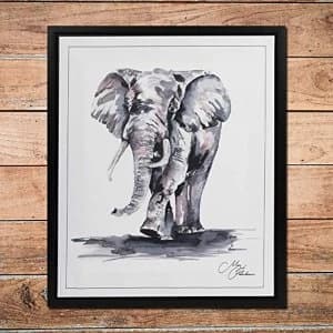 Meg Hawkins Framed Wall Art - Elephant 50cm