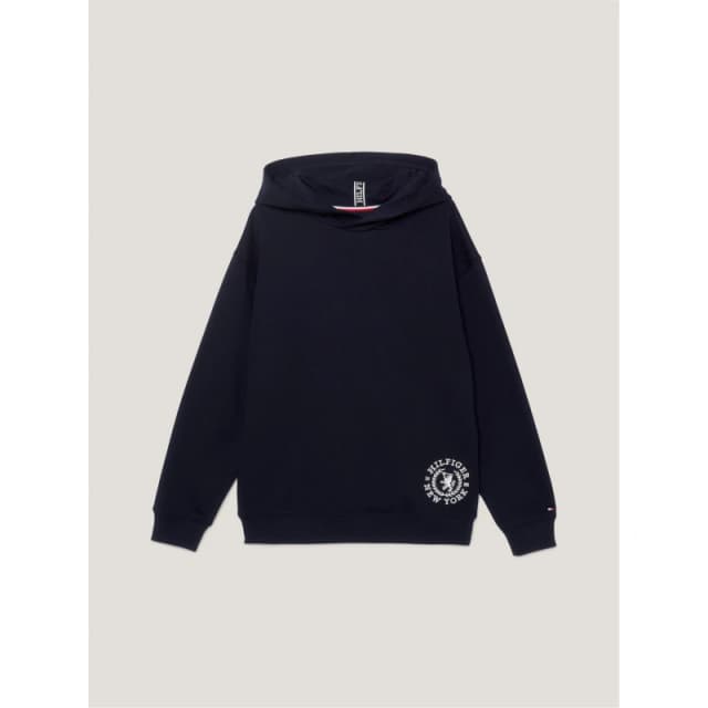 Tommy Hilfiger Crest Logo Hoodie - Blue Blue One Size