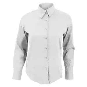 SOLS Womens/Ladies Eden Long Sleeve Fitted Work Shirt (L) (White)