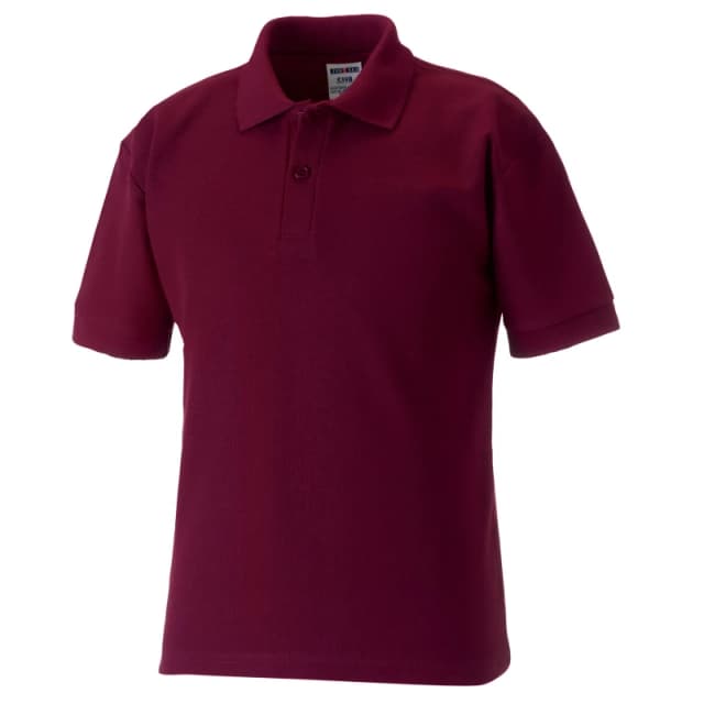 Jerzees Schoolwear Jerzees Schoolgear 65 35 Pique Polo Shirt in Burgundy Size: 3-4 Years Burgundy Unisex 3-4 Years