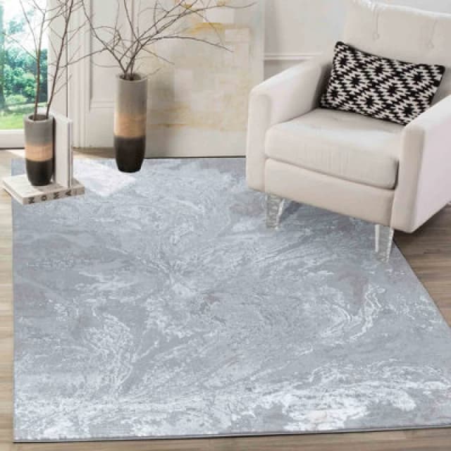 Modern Abstract Water Flow Grunge Texture Area Rugs Grey 80X150 Cm