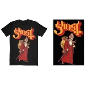 Ghost - Greetings From Papa Noel Unisex XX-Large T-Shirt - Black